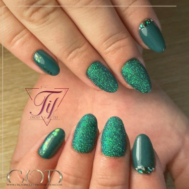 Blown Glitter Dream Black Smaragd