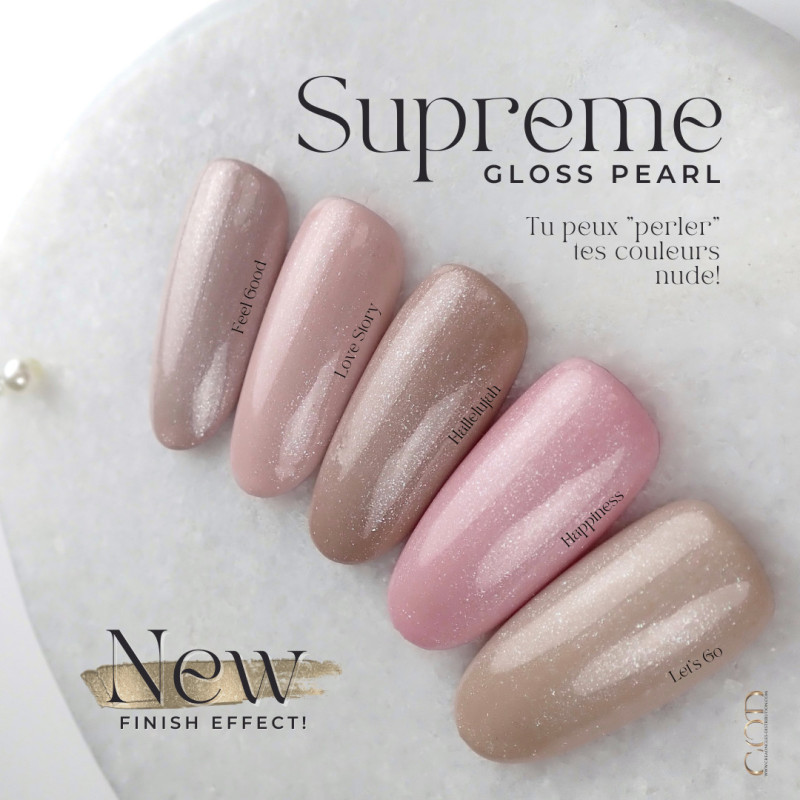 Capsules rose et or fait avec le Supreme Gloss Pearl