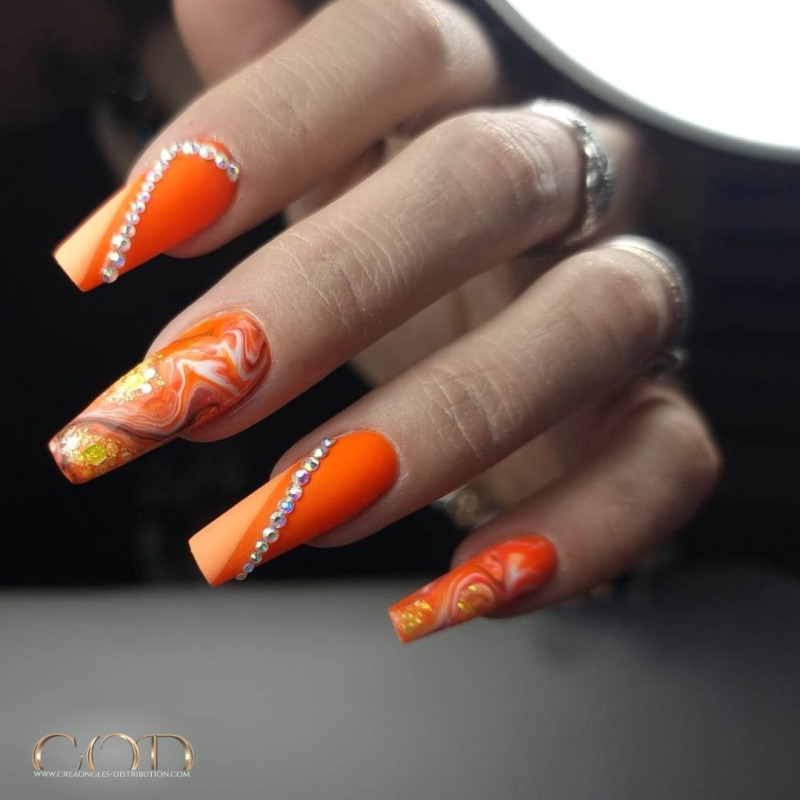 Nail art fait avec du Mix Citrus