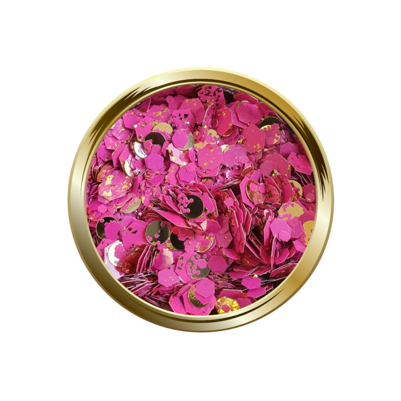 Pastille de Mix Golden Leaf & fucshia 