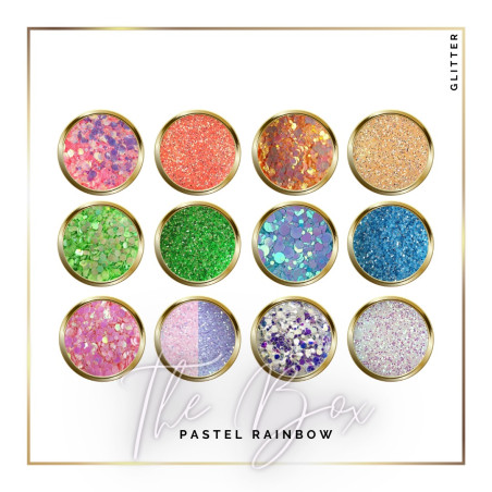 Box Glitter Pastel Rainbow 