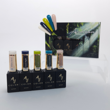 Boite - vernis semi permanent et popits aux couleurs de la collection Amazon