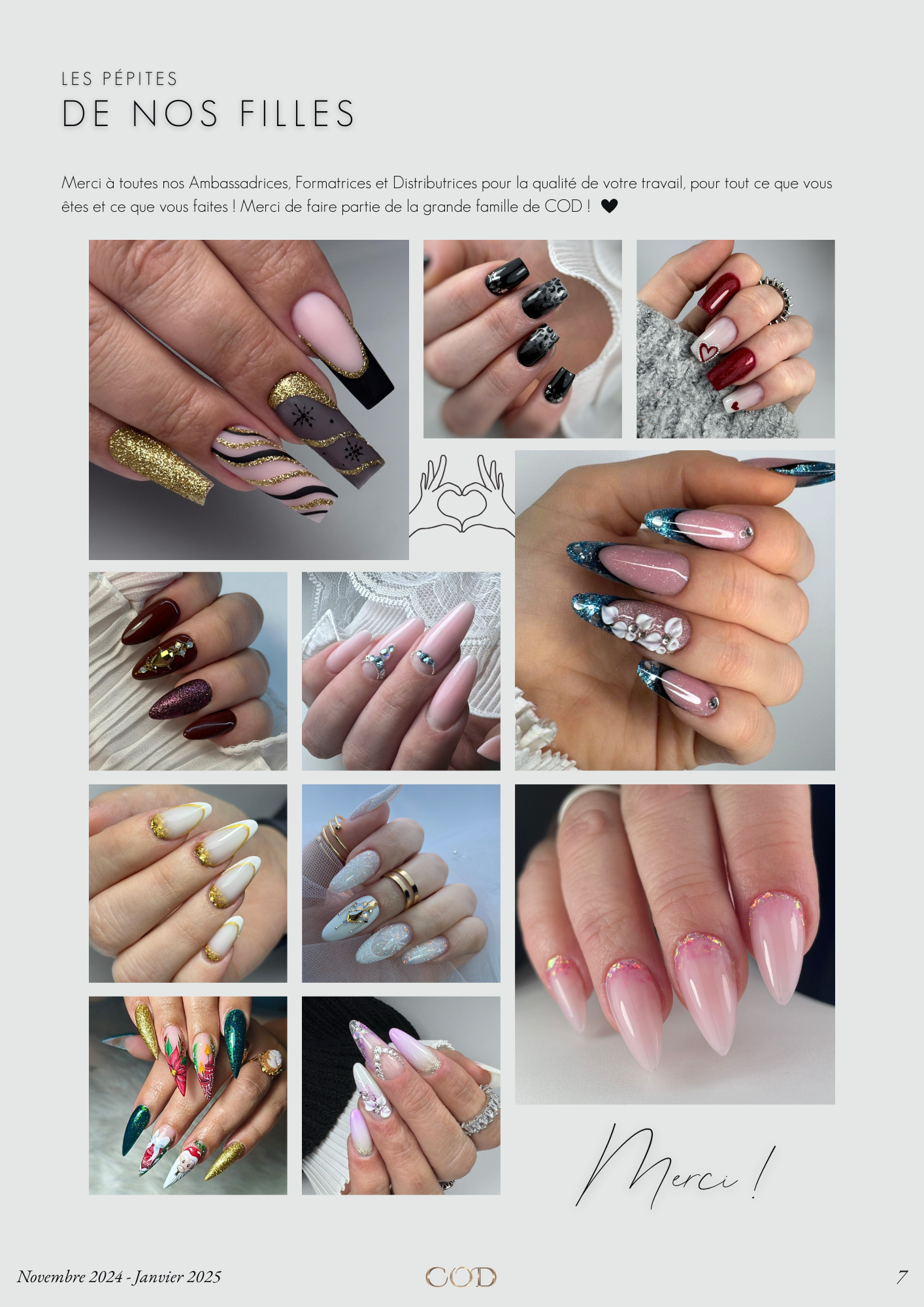 Poses d'ongles de nos ambassadrices avec les produits COD