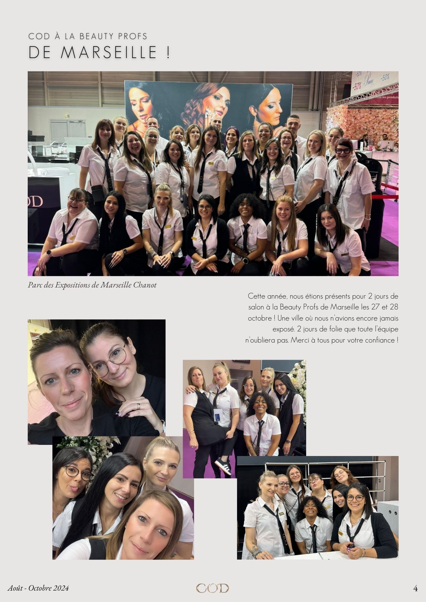 Photos du salon de la beauty profs de marseille sur le stand COD